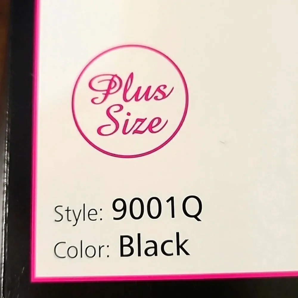 Music Legs- Plus Size Black Fishnet Seamless Pantyhose, NWOT